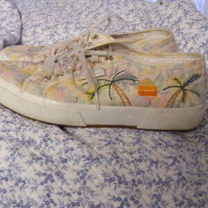 Ladies Size 8.5 Sunset Tropical Shoes Sneakers by Superga